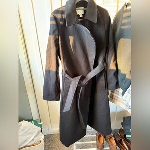 H&M Black Belted Coat